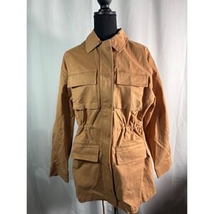 PINK‎ Victoria's Secret Tan Drawstring Waist Utility Jacket Medium